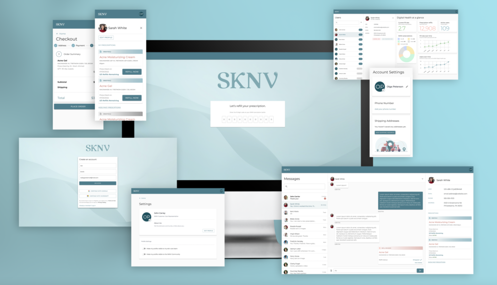 SKNV application screens