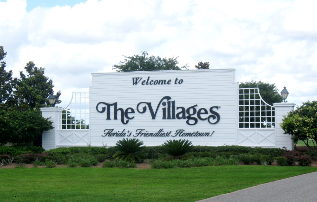 The Villages welcome sign
